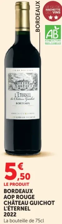 Bordeaux AOP Rouge Château Guichot L'Éternel 2022