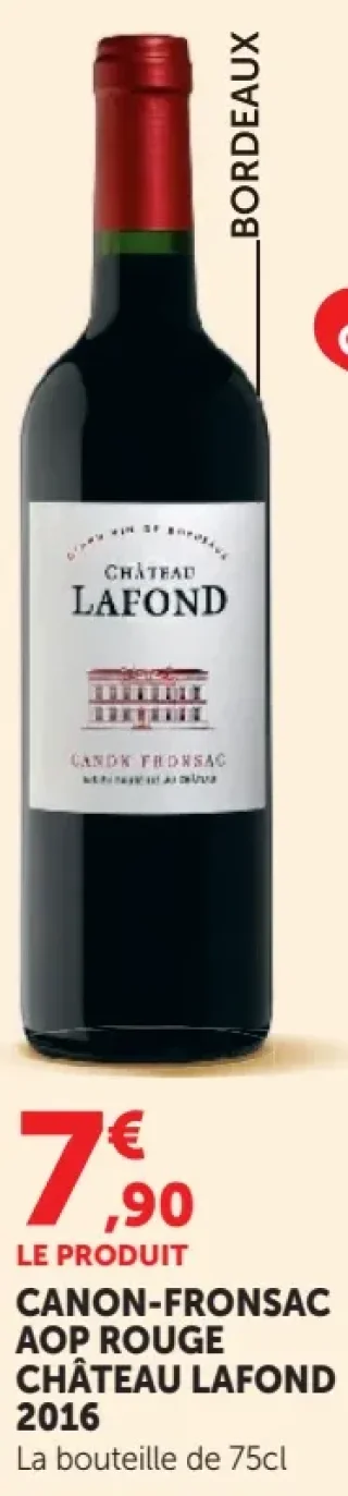 CANON-FRONSAC AOP ROUGE CHÂTEAU LAFOND 2016