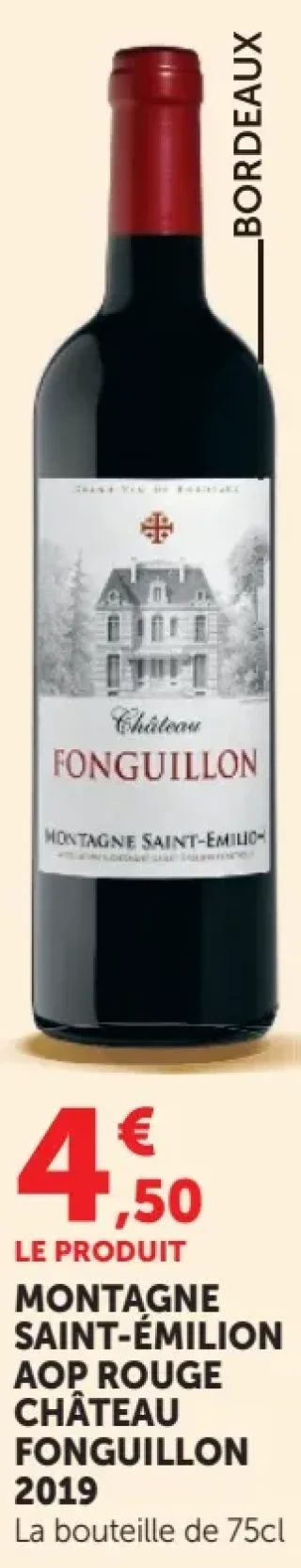 MONTAGNE SAINT-ÉMILION AOP ROUGE CHÂTEAU FONGUILLON 2019