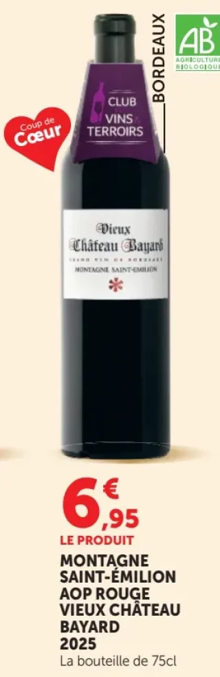 MONTAGNE SAINT-ÉMILION AOP ROUGE VIEUX CHÂTEAU BAYARD 2025