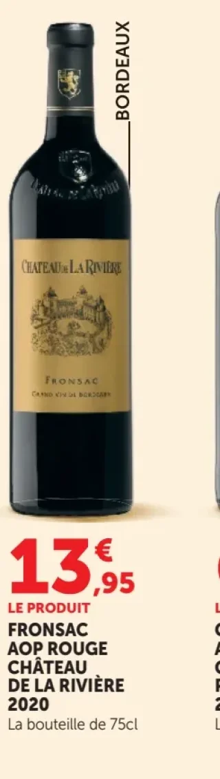 FRONSAC AOP ROUGE CHÂTEAU DE LA RIVIÈRE 2020
