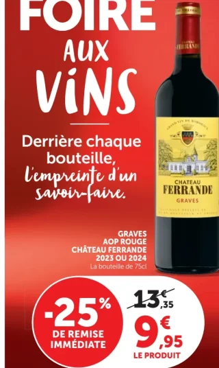 Vin rouge Graves AOP Château Ferrande