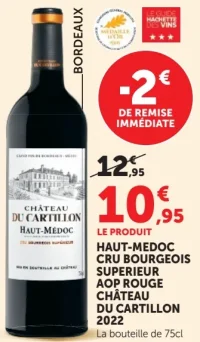 Haut-Médoc Cru Bourgeois Supérieur AOP Rouge Château du Cartillon 2022