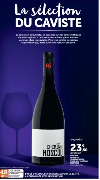 Vin rouge Chemin de Moscou Domaine Gayda IGP Pays d'Oc