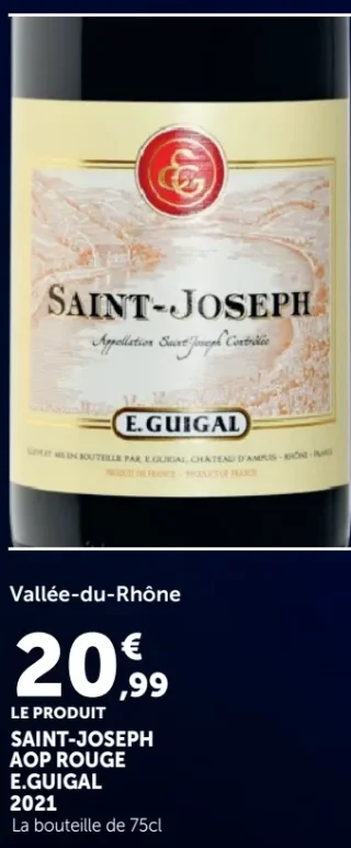 Vin rouge Saint-Joseph AOP Rouge E.Guigal