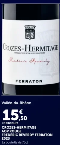 Vin rouge Crozes-Hermitage AOP Rouge Frédéric Reverdy Ferraton