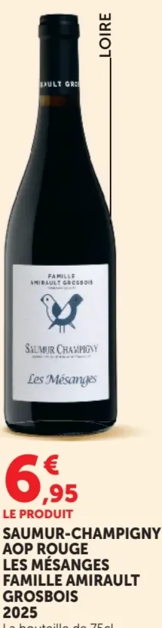 SAUMUR-CHAMPIGNY AOP ROUGE LES MÉSANGES FAMILLE AMIRAULT GROSBOIS