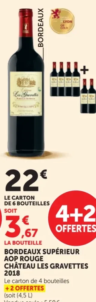 Château Les Gravettes 2018 Bordeaux Supérieur AOP Rouge