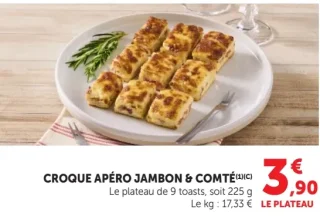 Croque apéro jambon & comté