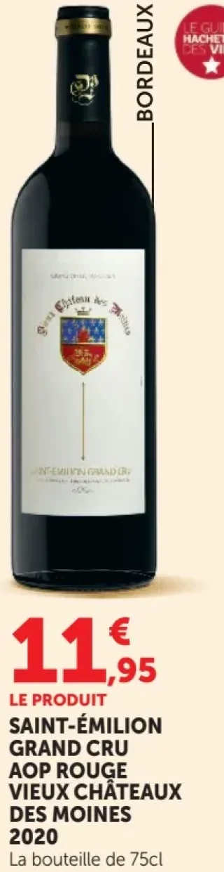 Saint-Émilion Grand Cru AOP Rouge Vieux Château des Moines 2020