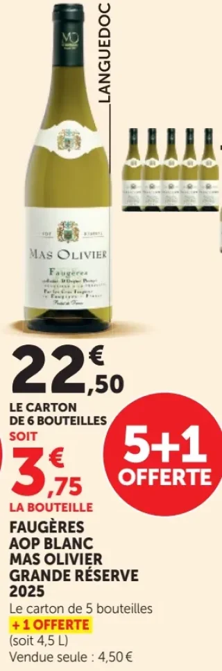 Faugères AOP Blanc Mas Olivier Grande Réserve
