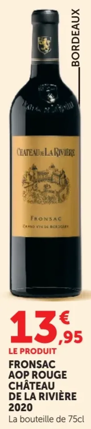 CHÂTEAU DE LA RIVIÈRE FRONSAC AOP ROUGE 2020