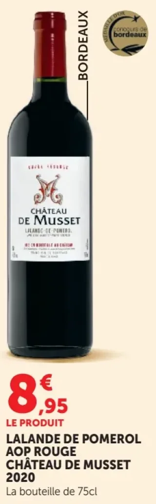 CHÂTEAU DE MUSSET LALANDE DE POMEROL AOP ROUGE 2020