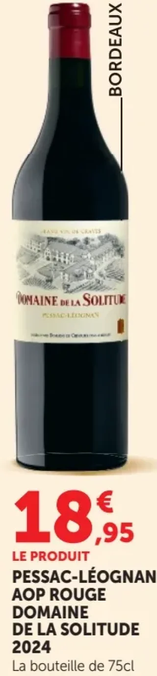 Vin rouge Pessac-Léognan AOP Domaine de la Solitude 2024