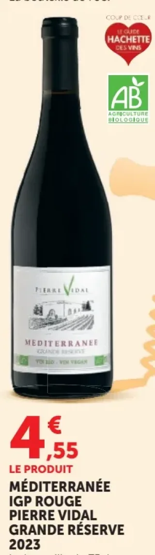 Méditerranée IGP Rouge Pierre Vidal Grande Réserve