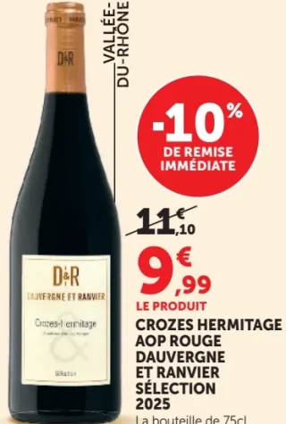 Crozes Hermitage AOP Rouge Dauvergne et Ranvier Sélection 2025