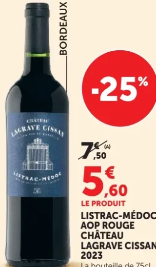 Château Lagrave Cissan Listrac-Médoc AOP Rouge 2023