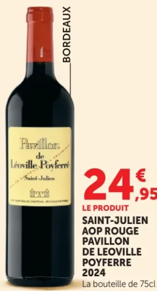 Pavillon de Leoville Poyferre Saint-Julien AOP Rouge 2024