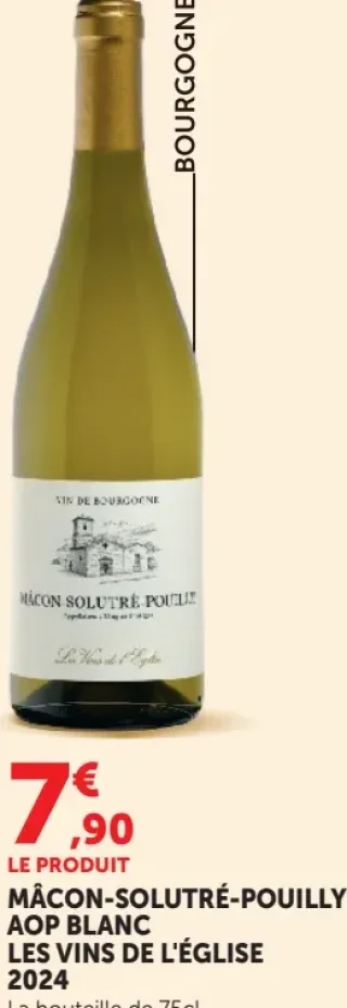 MÂCON-SOLUTRÉ-POUILLY AOP BLANC LES VINS DE L'ÉGLISE 2024