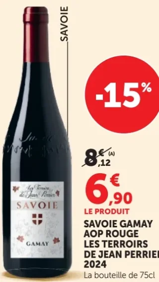 Savoie Gamay AOP Rouge Les Terroirs de Jean Perrier 2024