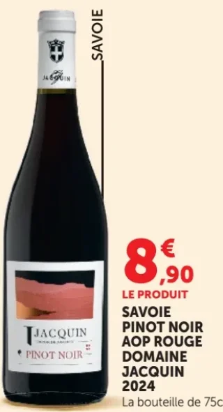 Savoie Pinot Noir AOP Rouge Domaine Jacquin 2024