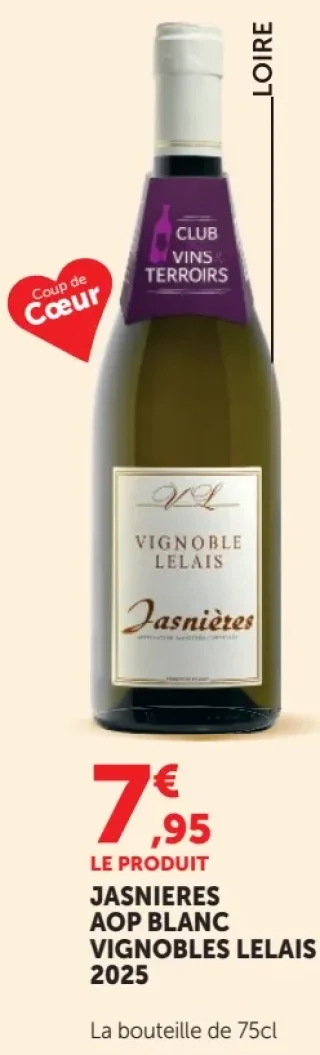 Jasnieres AOP Blanc Vignobles Lelais