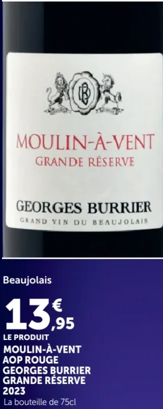 Moulin-À-Vent AOP Rouge Georges Burrier Grande Réserve