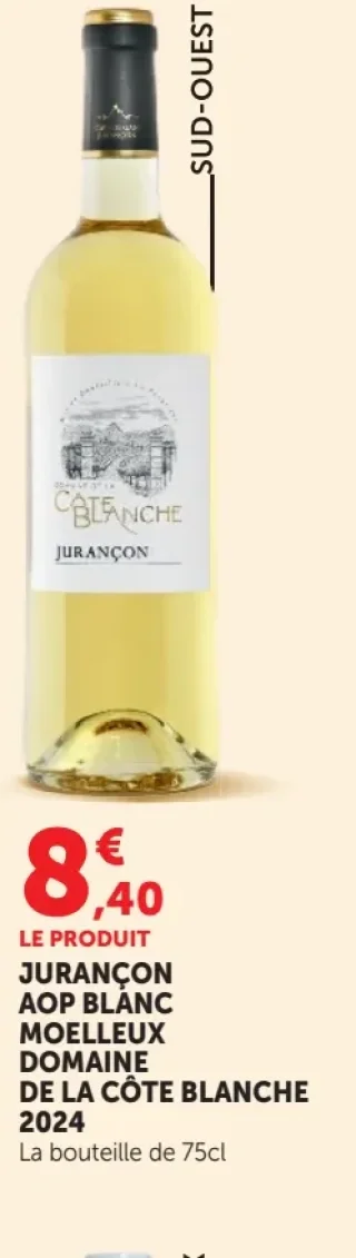 Jurançon AOP Blanc Moelleux Domaine de la Côte Blanche