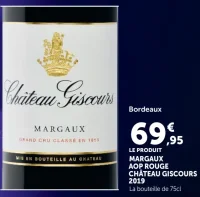 Margaux AOP Rouge Château Giscours 2019