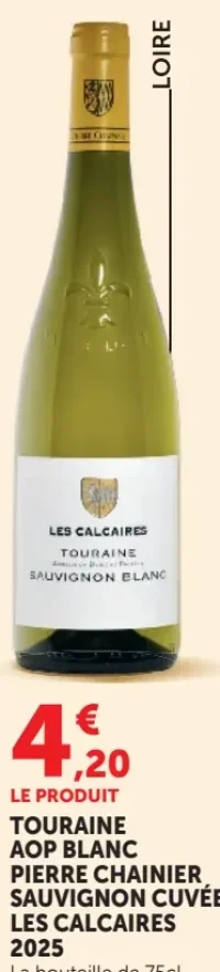 Pierre Chainier Sauvignon Cuvée Les Calcaires Touraine AOP Blanc