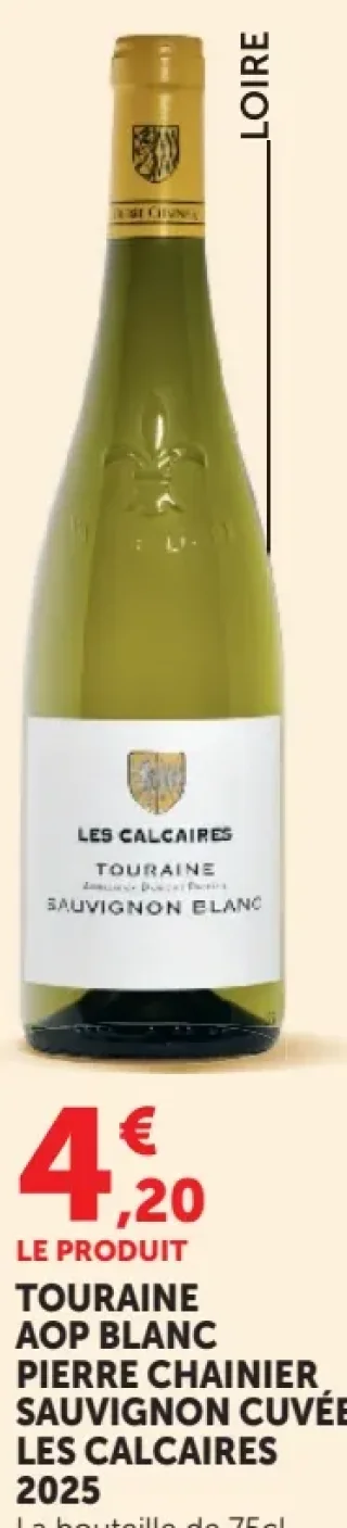Pierre Chainier Sauvignon Cuvée Les Calcaires Touraine AOP Blanc