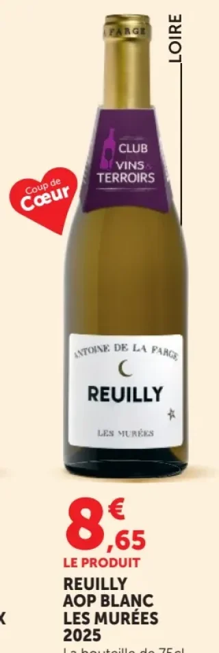 Les Murées Reuilly AOP Blanc