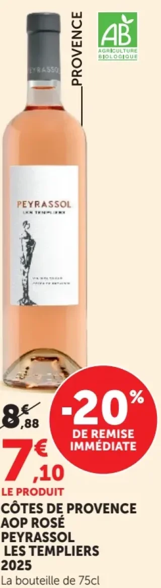 Côtes de Provence AOP Rosé Peyrassol Les Templiers 2025