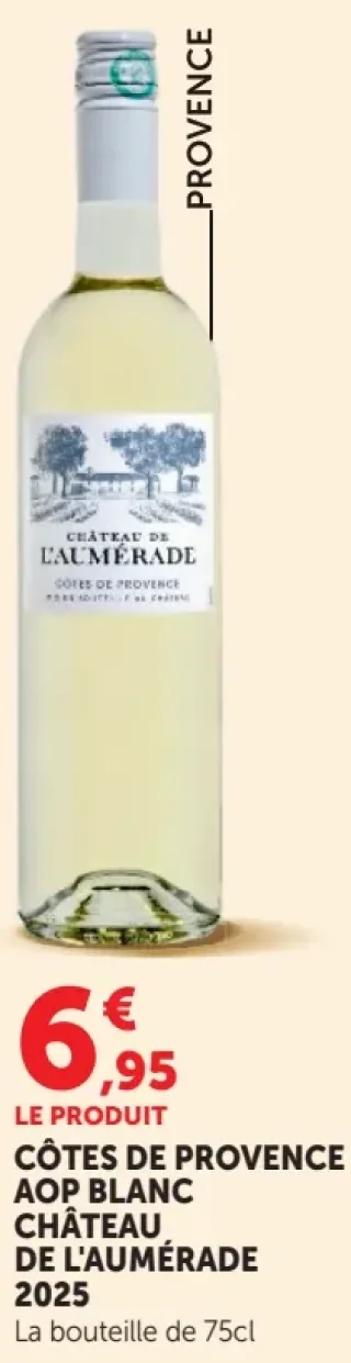 Côtes de Provence AOP Blanc Château de l'Aumérade 2025