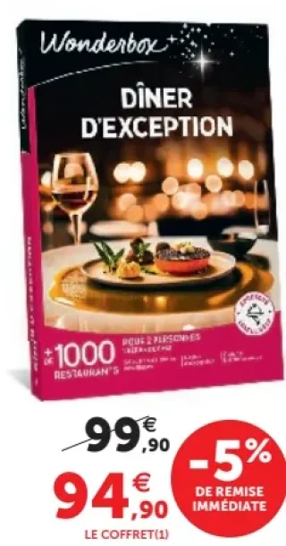 Wonderbox Dîner d'Exception