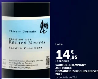 Saumur-Champigny AOP Rouge Domaine des Roches Neuves 2025