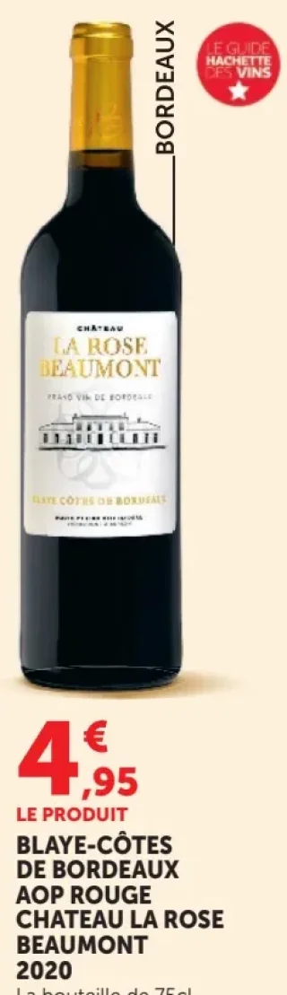 Château La Rose Beaumont Blaye-Côtes de Bordeaux AOP Rouge 2020