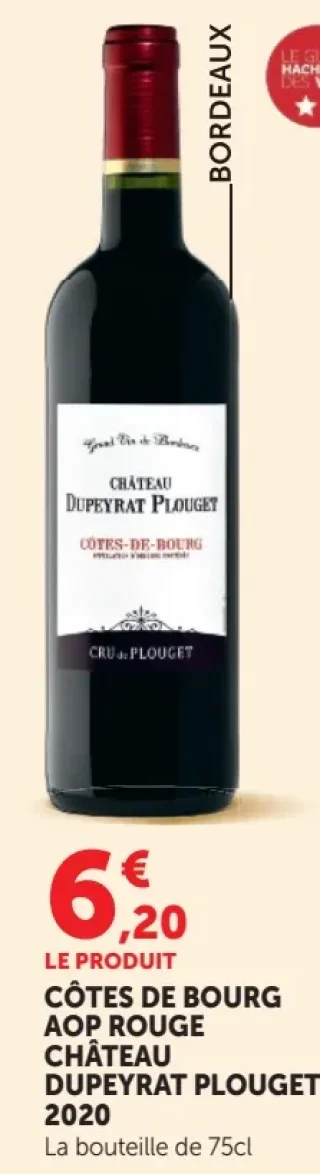 CHÂTEAU DUPEYRAT PLOUGET 2020 CÔTES DE BOURG AOP ROUGE