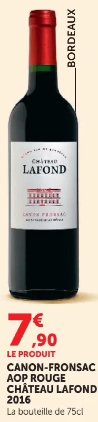 CHÂTEAU LAFOND 2016 CANON-FRONSAC AOP ROUGE