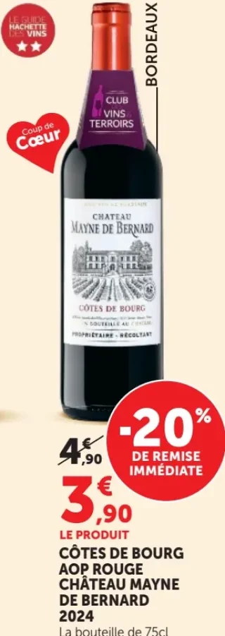 CHÂTEAU MAYNE DE BERNARD 2024 CÔTES DE BOURG AOP ROUGE