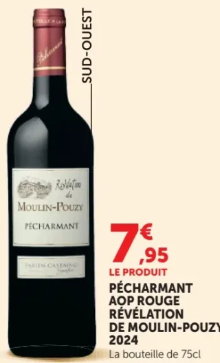 PÉCHARMANT AOP ROUGE RÉVÉLATION DE MOULIN-POUZY 2024