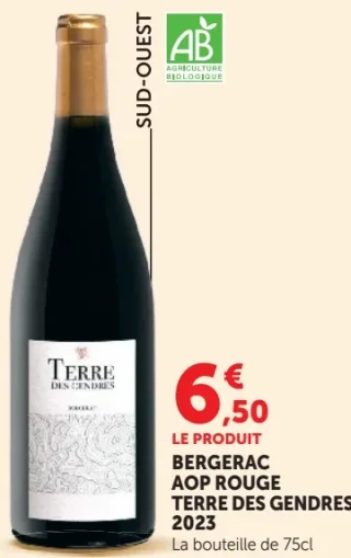 BERGERAC AOP ROUGE TERRE DES GENDRES 2023
