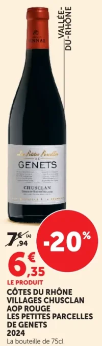 C tes du Rh ne Villages Chusclan AOP Rouge Les Petites Parcelles de Genets 2024