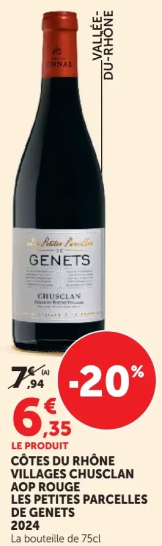 C tes du Rh ne Villages Chusclan AOP Rouge Les Petites Parcelles de Genets 2024