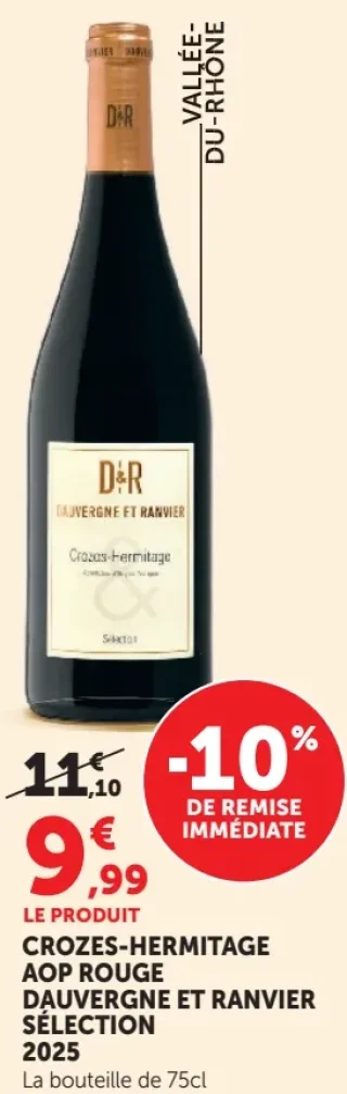 Crozes-Hermitage AOP Rouge Dauvergne et Ranvier Sélection 2025
