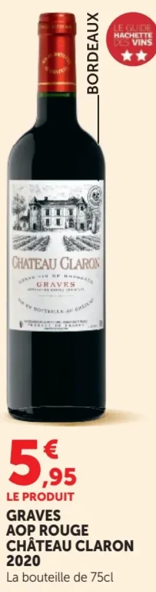 Graves AOP Rouge Château Claron 2018