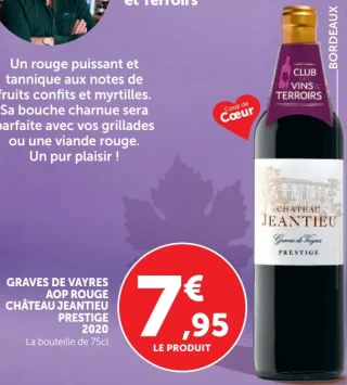 Graves de Vayres AOP Rouge Château Jeantieu Prestige 2018