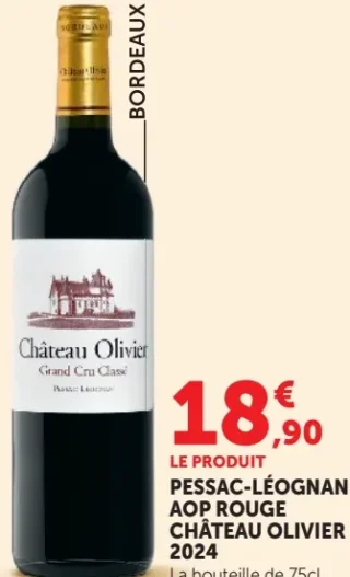 PESSAC-LÉOGNAN AOP ROUGE CHÂTEAU OLIVIER 2024