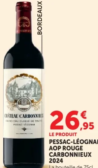 Pessac-Léognan AOP Rouge Château Carbonnieux 2024