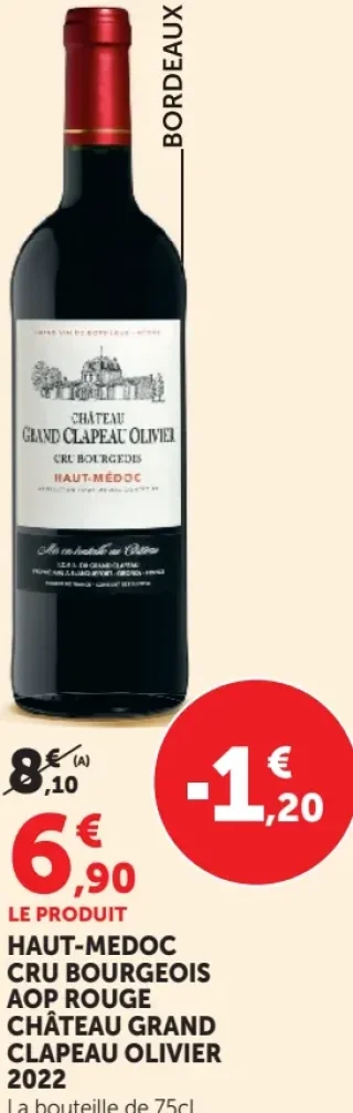 Château Grand Clapeau Olivier 2022 Haut-Médoc Cru Bourgeois AOP Rouge